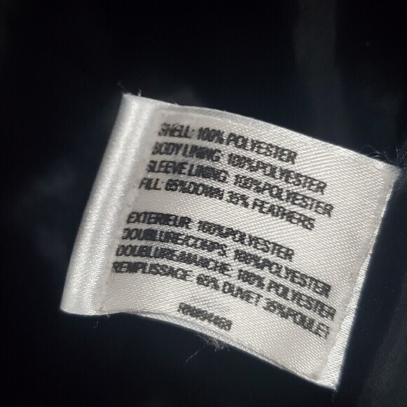 LAUNDRY by Shelli Segal Black Satin Down Cloud Quilted Puffer Coat - Picture 13 of 15